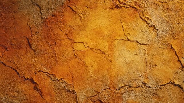 Distressed orange plaster wall with subtle cracks, cozy harvest-toned backdrop for d&Atilde;&copy;cor and marketing