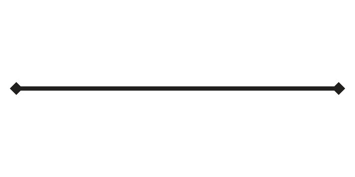 Simple double ended arrow icon with diamond tips