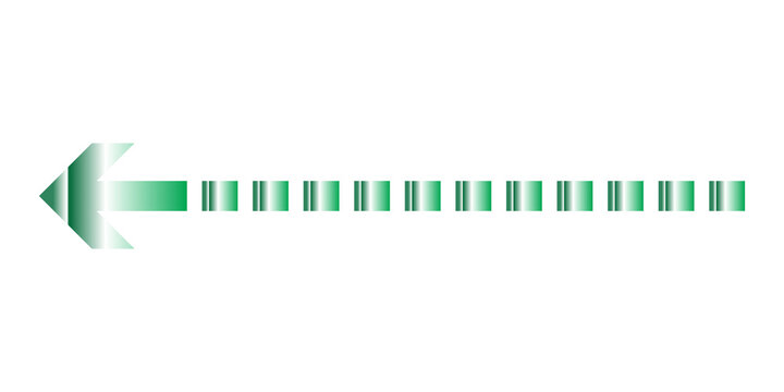 Modern green arrow with loading bar progress icon