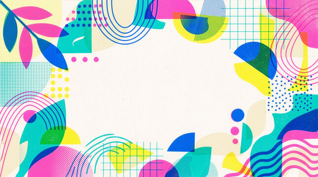 Fondo abstracto de formas geom&eacute;tricas y l&iacute;neas con espacio para texto.