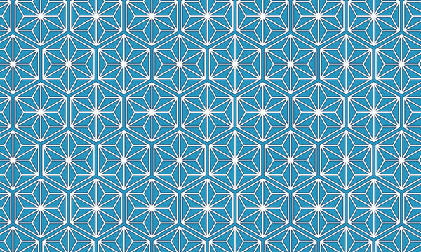 Asanoha Pattern Background Light blue and White