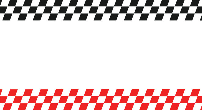 Racing flag border with white space for text or design