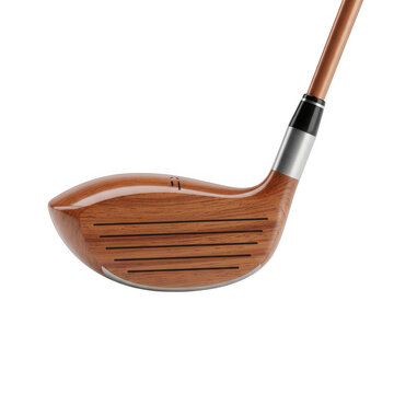 Wooden golf club wedge with precision milled grooves
