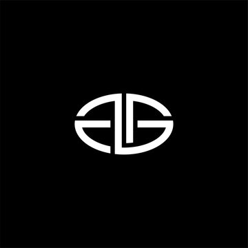 Modern abstract letter ETG or TEG oval monogram logo. Clean and professional design ideal for tech startups, finance, and corporate brand identity.