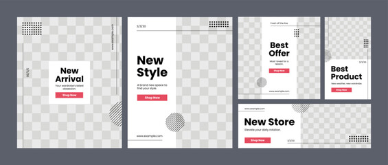 Naklejka premium Sale banner template for social media posts, mobile apps, banners design, web or internet ads. Clean minimalist style and geometric concept. 