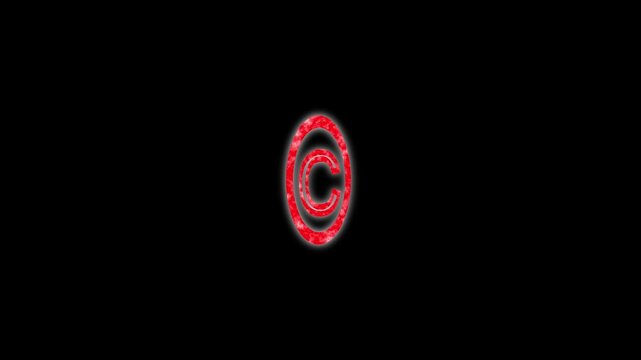 Copyright Protection & Legal Security Rotating Icon Animation with Seamless Loop