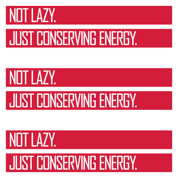 Not Lazy Just Conserving Energy &ndash; the perfect scientific justification for doing absolutely nothing. Funny, self-aware and a great gift for professional resters and proud couch enthusiasts.