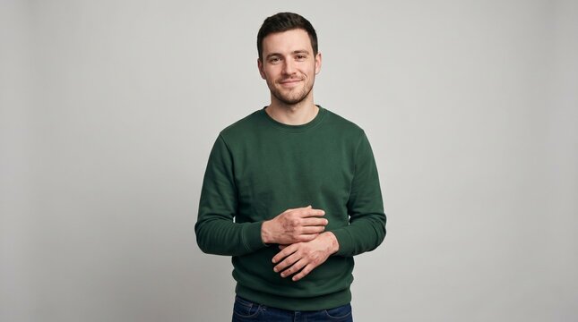 Eczema scars male portrait, Confident skin acceptance image, Neutral studio background, Dermatitis treatment journey, Natural skin texture close up