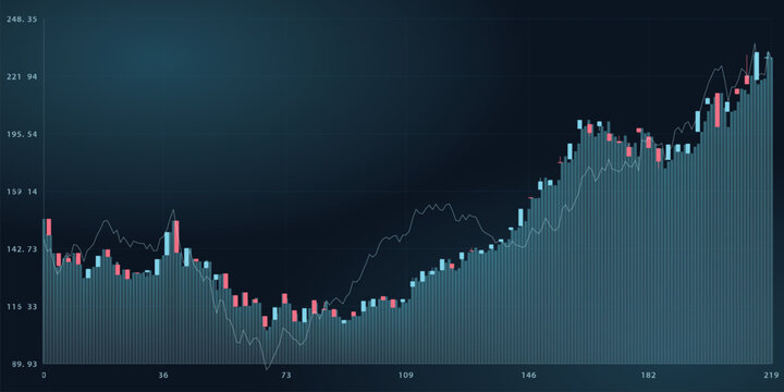 Abstract bar chart visualization representing data trends and statistical analysis vector illustration