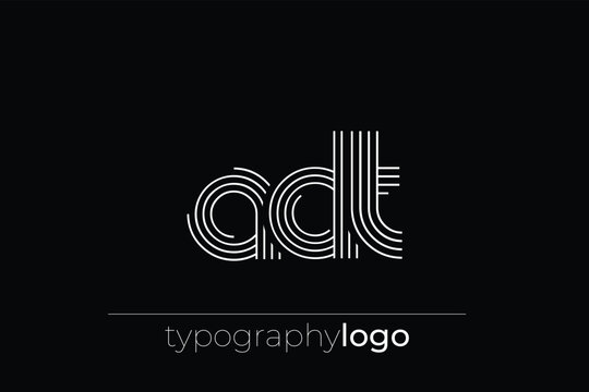 ADT modern geometric typography logo