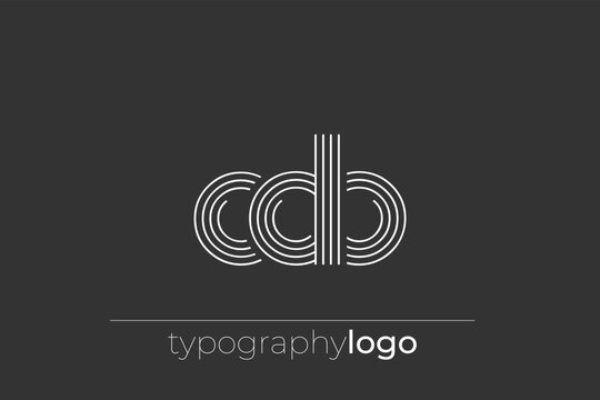 CDB modern geometric typography logo