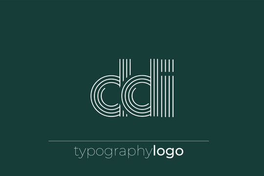 DDI modern geometric typography logo