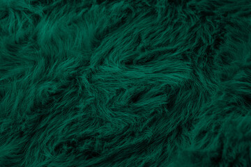 Obraz premium Detailed texture of soft dark gray long pile shaggy faux fur material pattern background