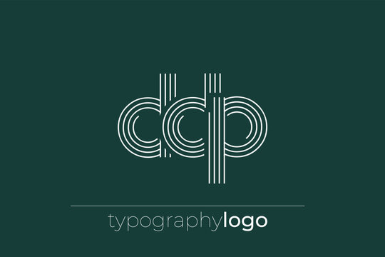 DDP modern geometric typography logo