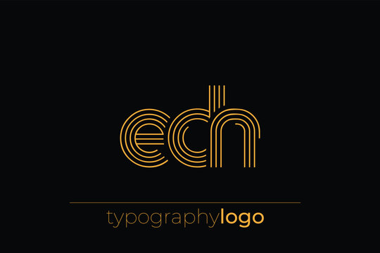 EDN modern geometric typography logo
