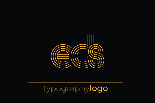 EDS modern geometric typography logo