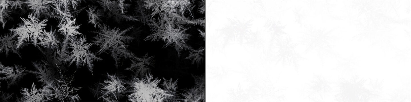 White ice frost crystal texture overlay on transparent background for winter frozen window surface design effect.