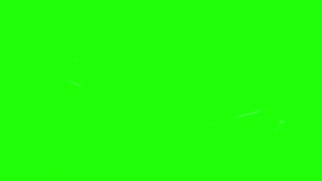 Glowing white eyes on green screen with sparkling effect and light rays
