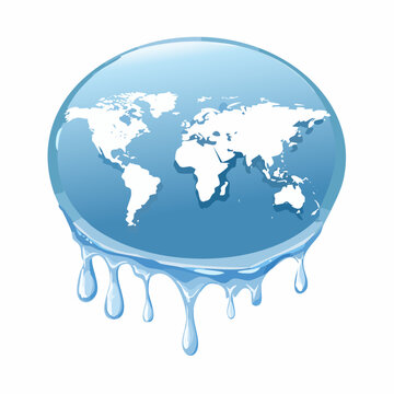 Terre qui fond, symbole du r&eacute;chauffement climatique