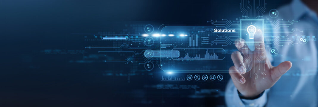 Solutions architect. Consultant touch using hand business network Virtual screen tools. Providing customized strategies and technical answers for complex corporate challenges.