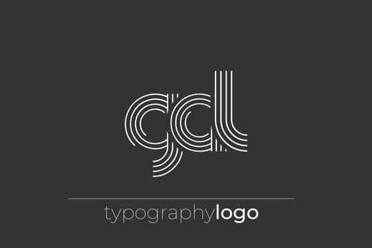 GDL modern geometric typography logo