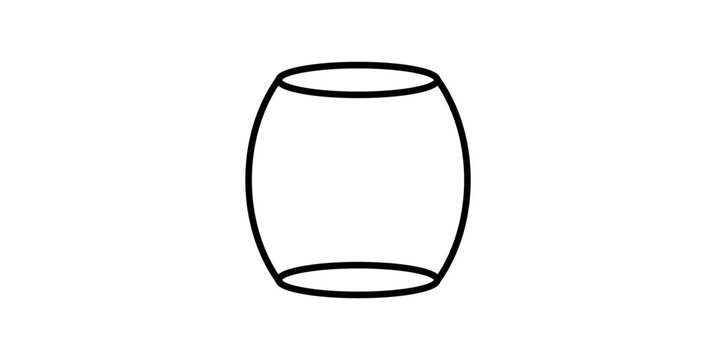 Barrel Shape Icon Vector Illustration.