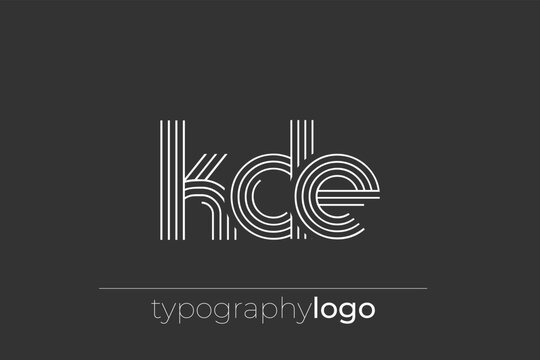 KDE modern geometric typography logo