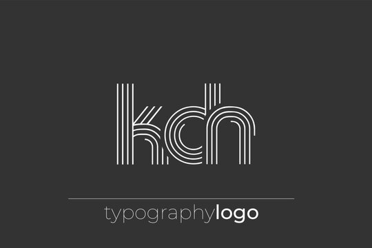 KDN modern geometric typography logo
