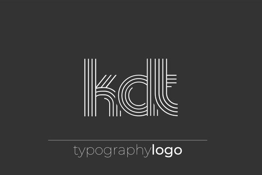 KDT modern geometric typography logo