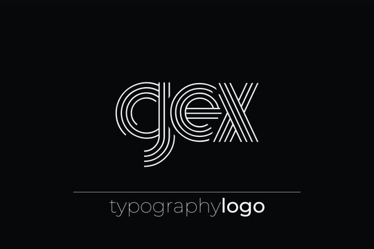 GEX modern geometric typography logo