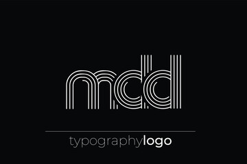 Obraz premium MDD modern geometric typography logo