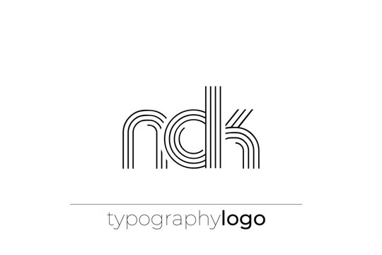 NDK modern geometric typography logo