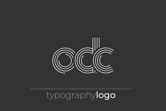 ODC modern geometric typography logo