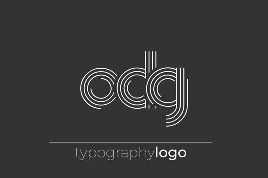 ODG modern geometric typography logo