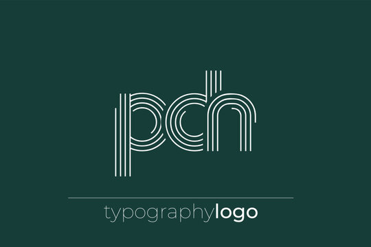 PDN modern geometric typography logo