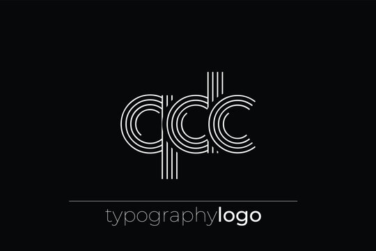 QDC modern geometric typography logo