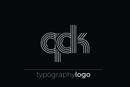 QDK modern geometric typography logo