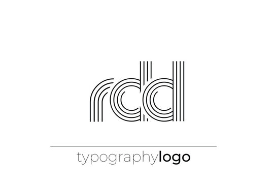 RDD modern geometric typography logo