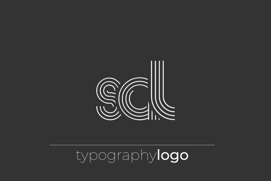 SDL modern geometric typography logo