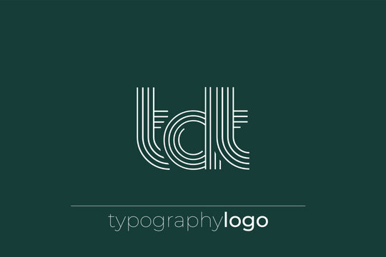 TDT modern geometric typography logo