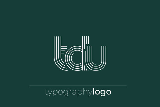 TDU modern geometric typography logo