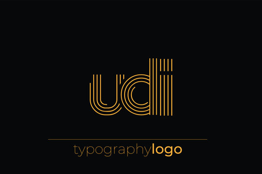 UDI modern geometric typography logo