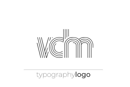 VDM modern geometric typography logo
