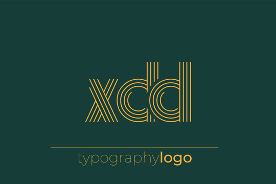 XDD modern geometric typography logo