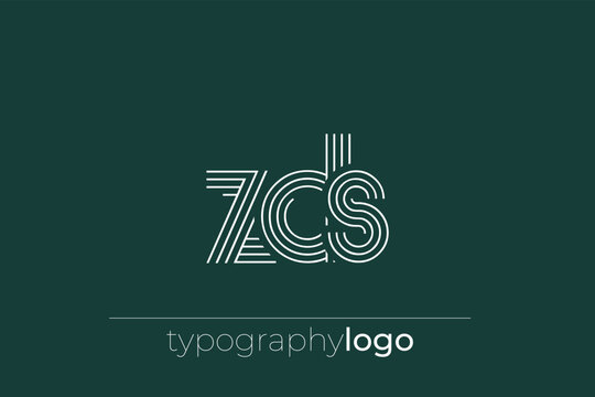 ZDS modern geometric typography logo