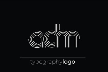 Obraz premium ADM modern geometric typography logo