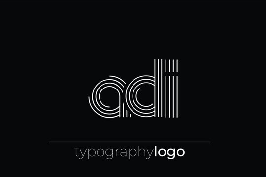 ADI modern geometric typography logo