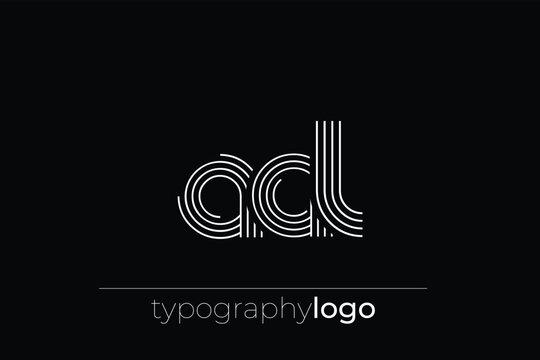ADL modern geometric typography logo