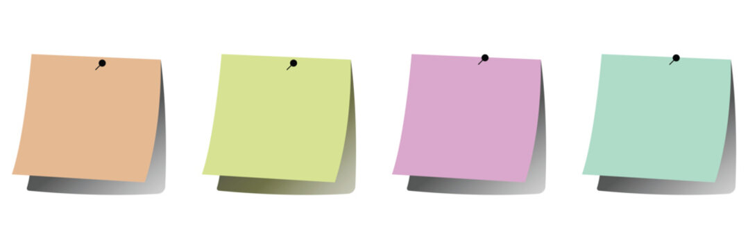 Sticky note with duct tape, post it note paper, memo reminder, Colorful Sticky Note Set with Adhesive Tape ,Blank Office Reminder and Memo Stationery Mockup. 