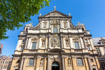 Fototapeta premium St. Charles Borromeo Jesuit church in Antwerp, Belgium